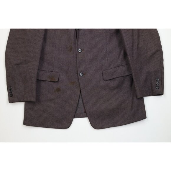 Vtg 50s 60s Rockabilly Mens 40R Distressed Heavy 2 Piece Wool Suit Wedding 30x28 - Picture 4 of 16